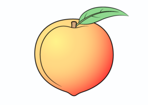 peach drawing tutorial