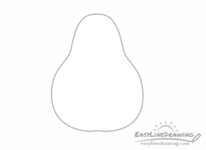 How to Draw a Pear Step by Step - EasyLineDrawing