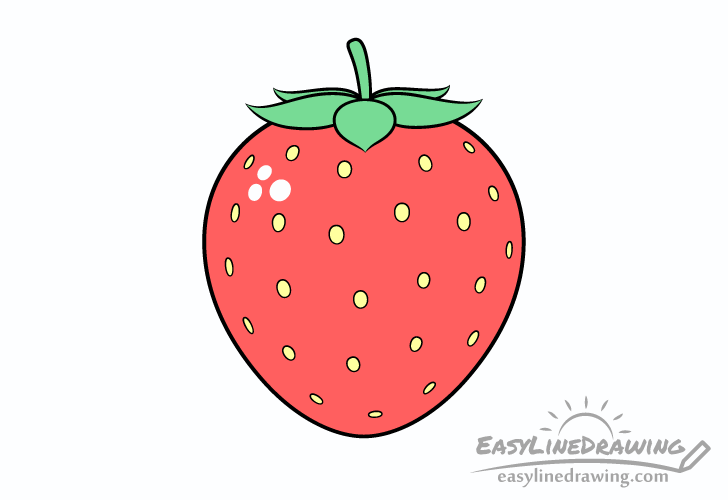 strawberry color drawing