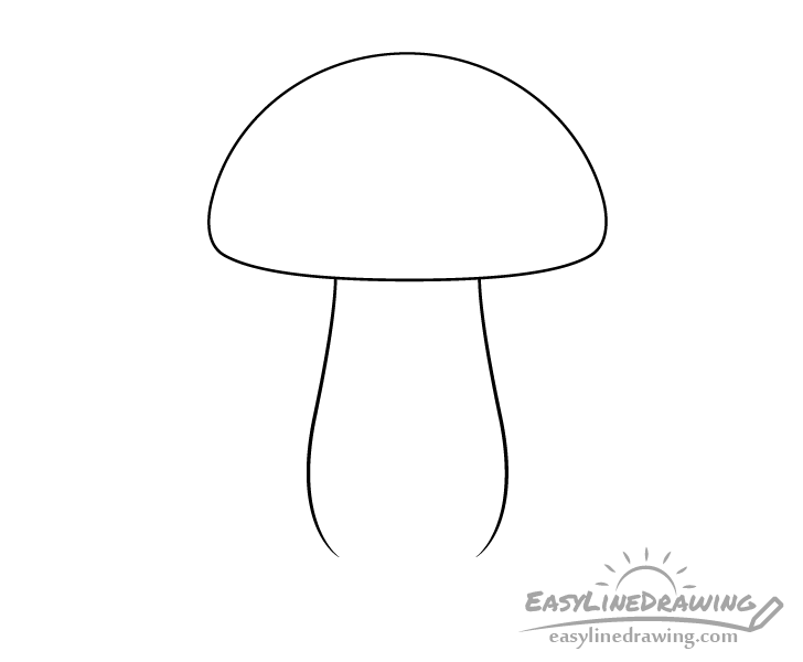 Mushroom outline drawing
