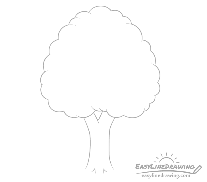 Big Tree Pencil Sketch · Creative Fabrica