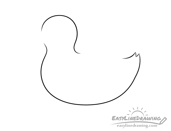 How to Draw a Duck Step by Step - EasyLineDrawing