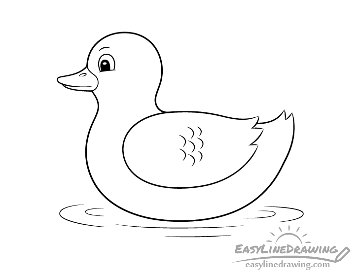 How to draw a Duck step by step