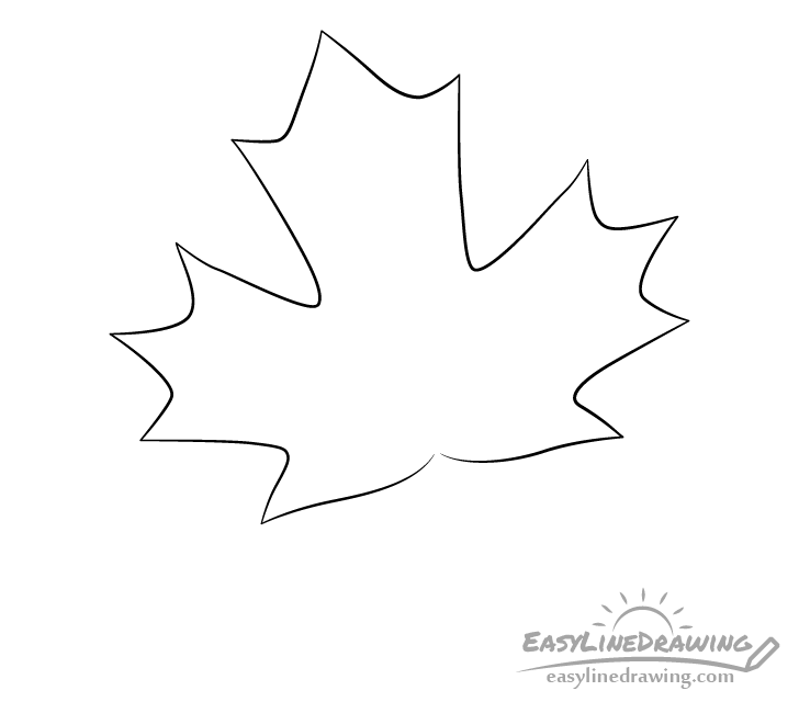 Maple Leaf Drawing Beautiful Image - Drawing Skill