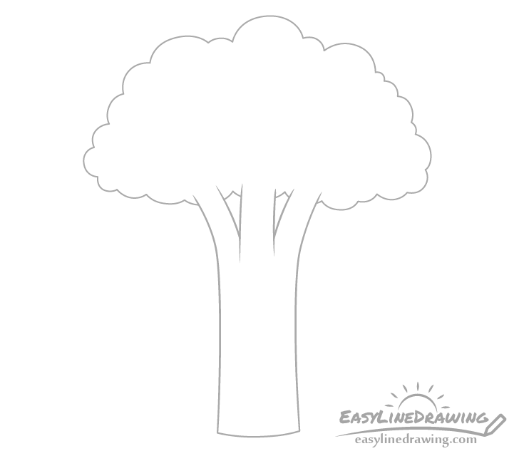 Broccoli stems drawing