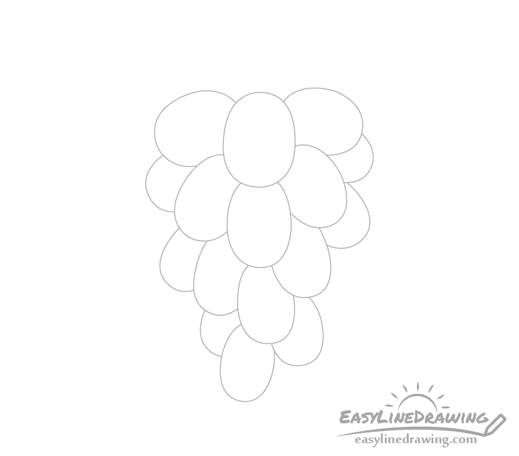 Grapes Drawing  How To Draw Grapes Step By Step