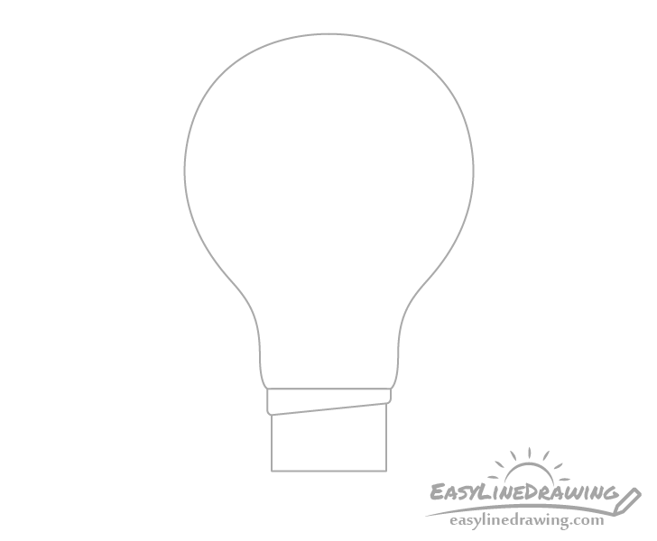 Light bulb base drawing