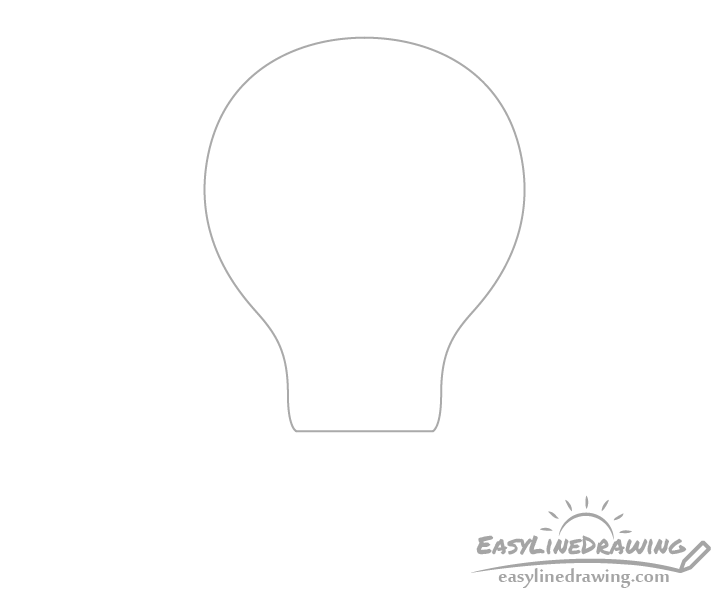 Light bulb glass drawing