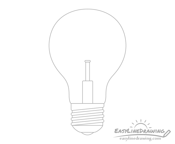Light bulb glass mount drawing