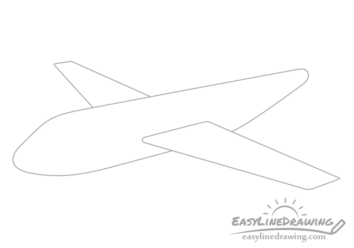 Airplane wings drawing