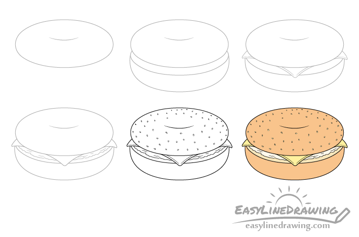  How To Draw A Bagel Step By Step EasyLineDrawing