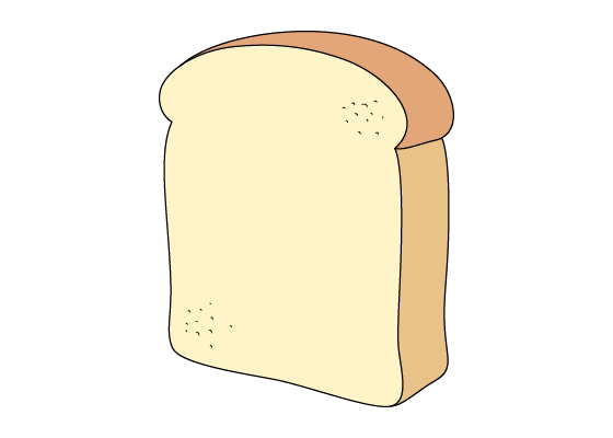How to Draw a Slice of Bread or Toast Step by Step - EasyLineDrawing