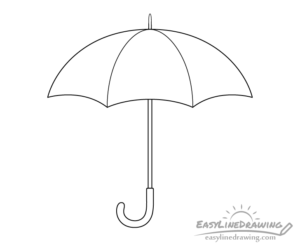 How to Draw an Umbrella Step by Step - EasyLineDrawing