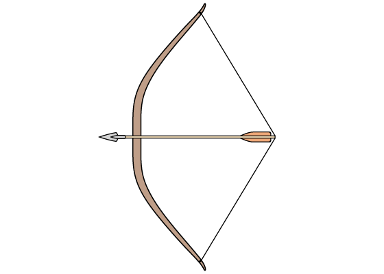 How to Draw a Bow  Arrow Step by Step  EasyLineDrawing