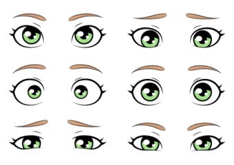 Eye expressions drawing tutorial