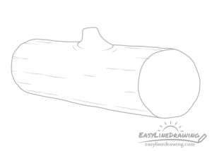 How to Draw a Log Step by Step - EasyLineDrawing