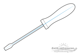 How to Draw a Screwdriver Step by Step - EasyLineDrawing