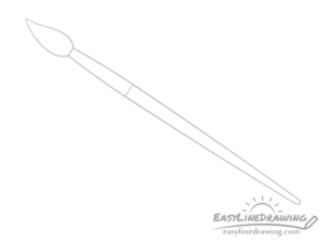 How to Draw an Artist's Brush Step by Step - EasyLineDrawing