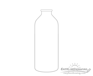 How to Draw a Bottle of Water Step by Step - EasyLineDrawing