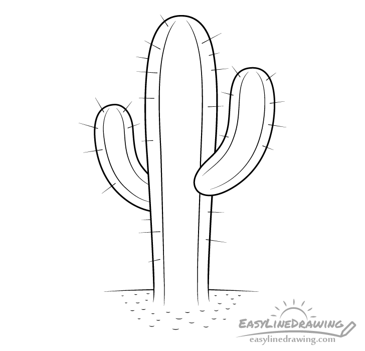 Vector set of cute black and white sketch cactus isolated on white  background Cactus family Hand drawn ink illustration line drawing home  decor Vector illustration Black outlines Stock Vector  Adobe Stock