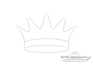 How to Draw a Crown Step by Step - EasyLineDrawing