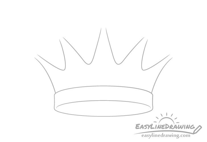 Crown spikes drawing