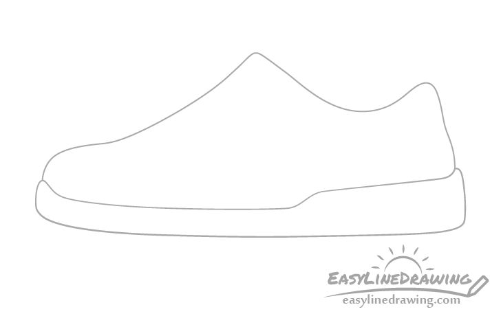 How to Draw a Shoe Step by Step - EasyLineDrawing
