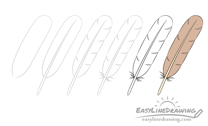 How to Draw an Easy Feather and Color it with Markers  Art by Ro