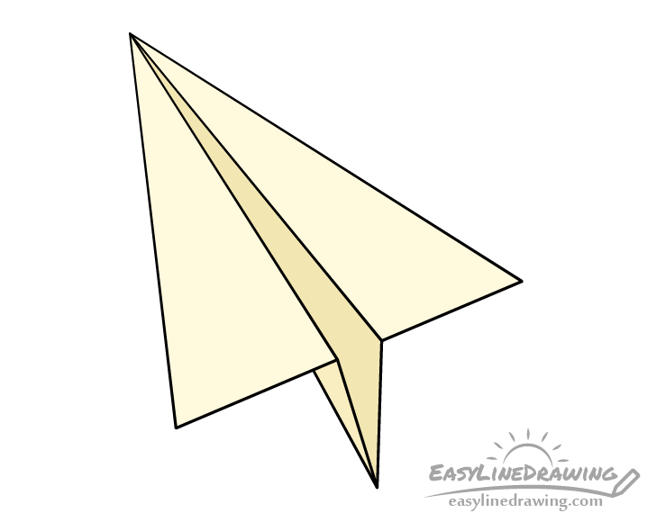 How to Draw a Paper Airplane Step by Step EasyLineDrawing