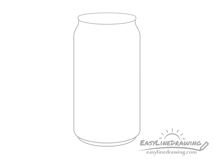 Pop can bottom drawing