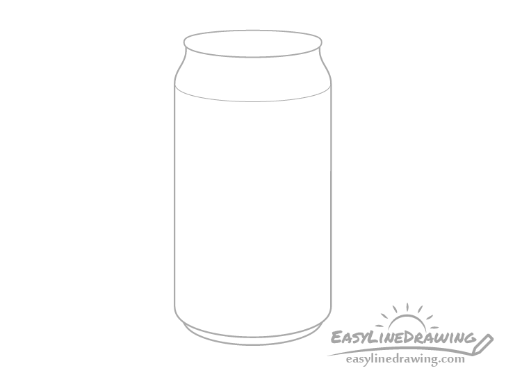 Pop can shape drawing