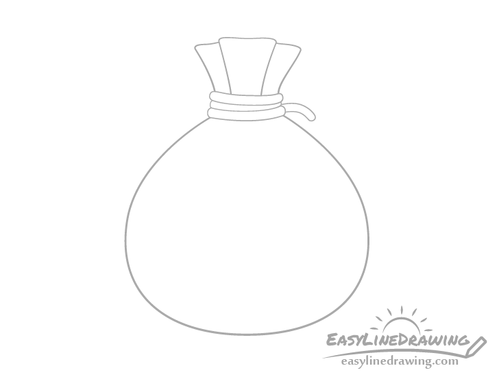 Money Bag Drawing - How To Draw A Money Bag Step By Step