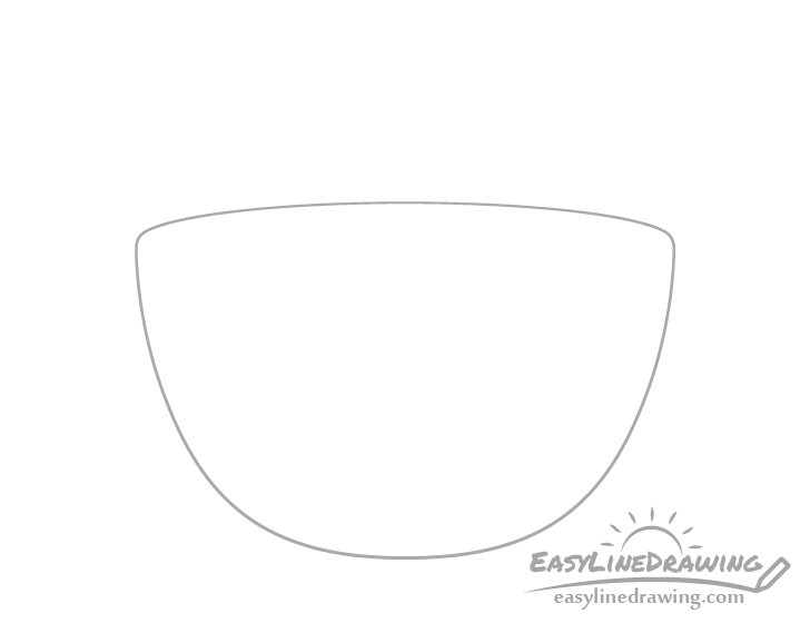 Soup bowl outline drawing