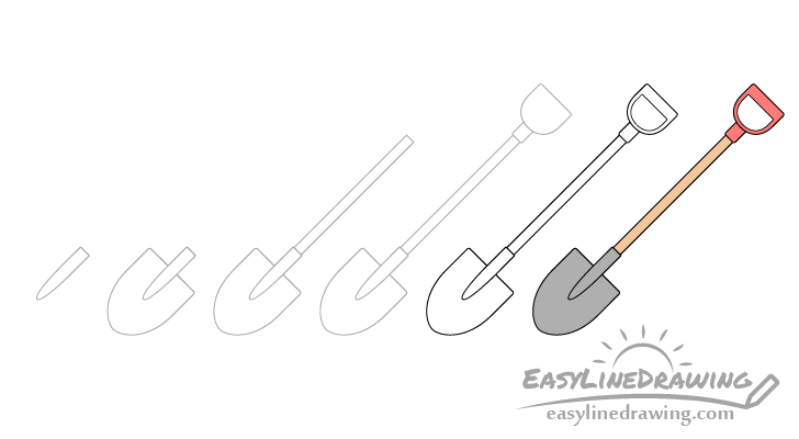 Sapper shovel sketch style Royalty Free Vector Image