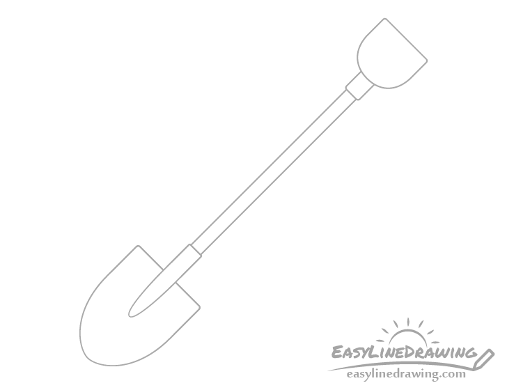 Shovel handle outline drawing