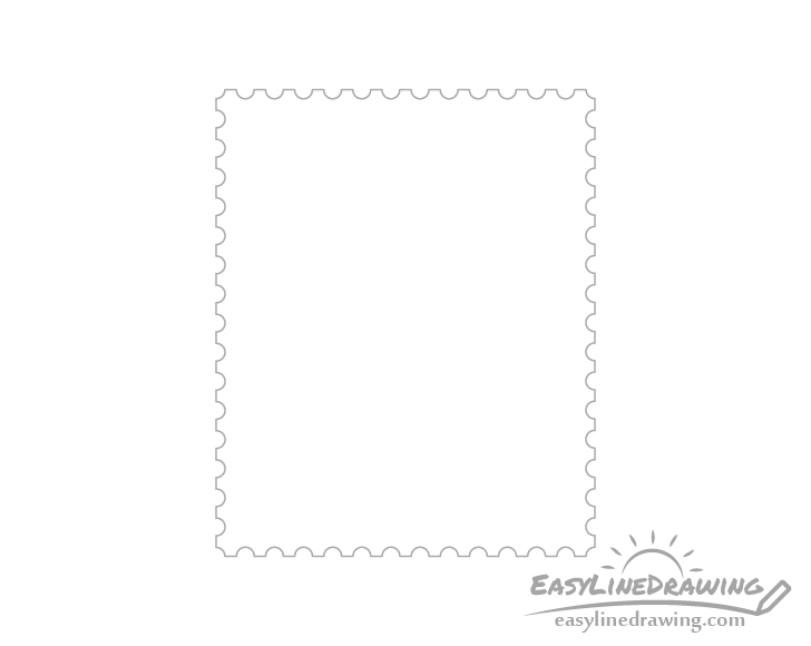 Stamp outline drawing
