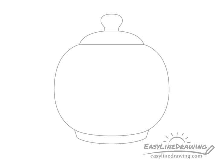 Teapot knob drawing