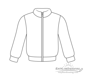 How to Draw a Jacket Step by Step - EasyLineDrawing