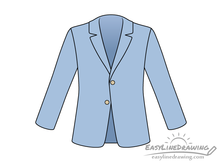 How to Draw a Suit Step by Step EasyLineDrawing
