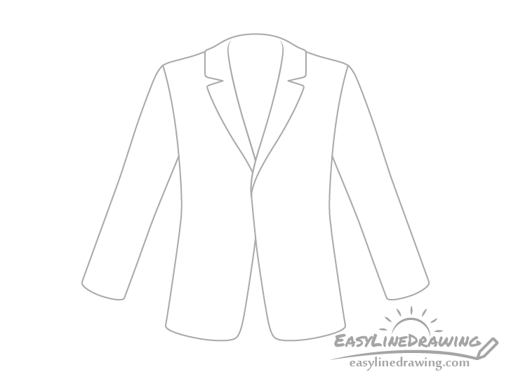 How to Draw a Suit Step by Step  EasyLineDrawing