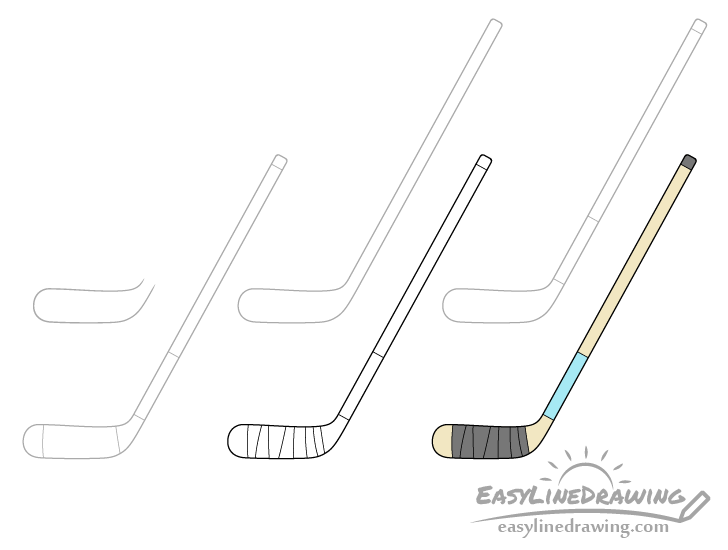 How to Draw a Hockey Stick - Easy Drawing Tutorial For Kids