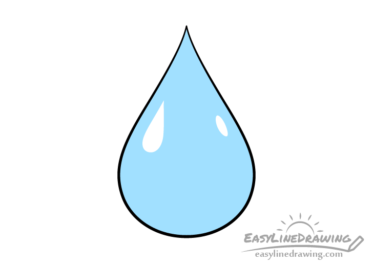 How To Draw A Water Drop Step By Step EasyLineDrawing