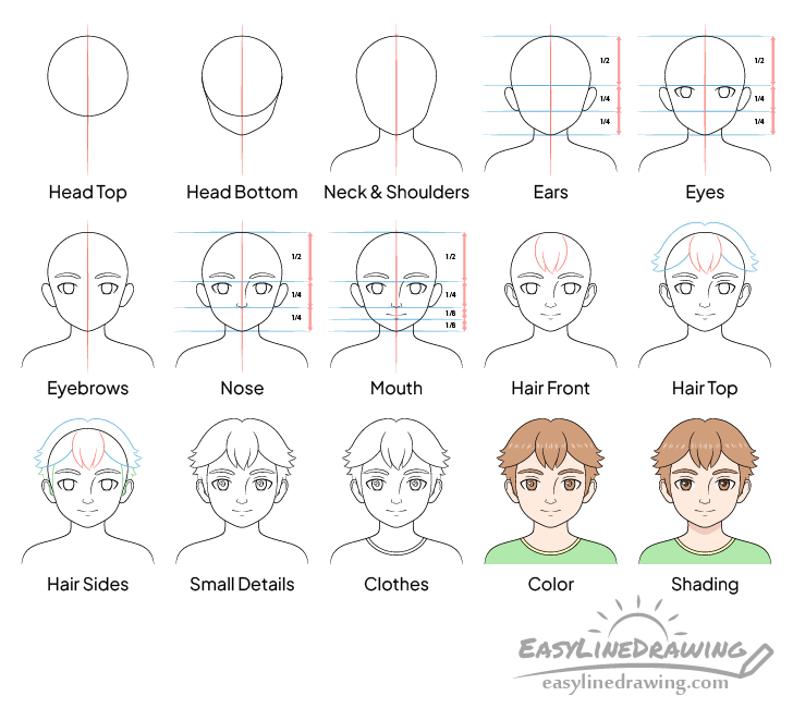 How To Draw A Boy Step By Step EasyLineDrawing