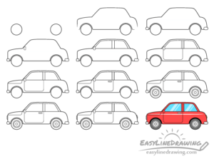 How to Draw a Car in 12 Steps (Easy Guide) - EasyLineDrawing