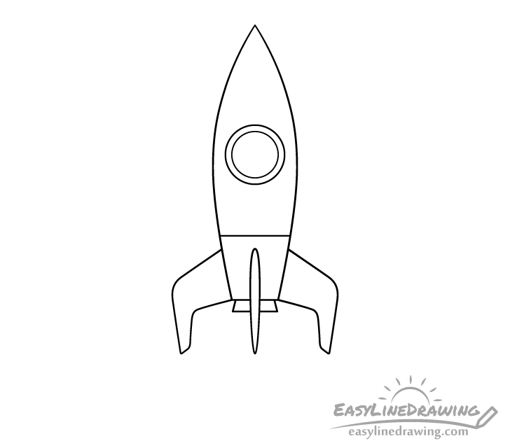 rocket exhaust drawing