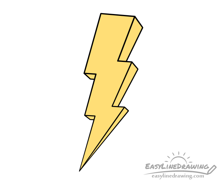 Lightning bolt drawing coloring