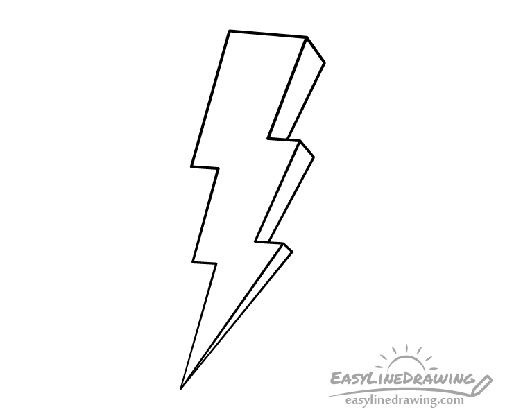 Lightning bolt side drawing